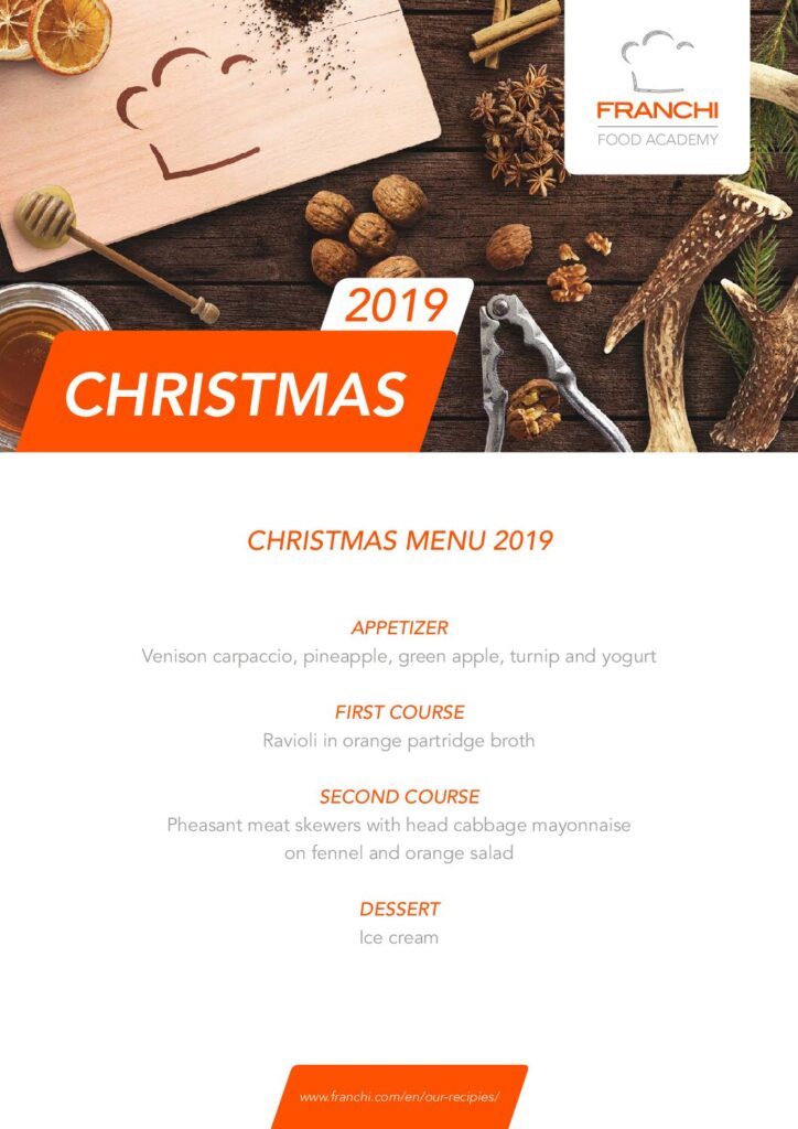 2018 Menu Natale