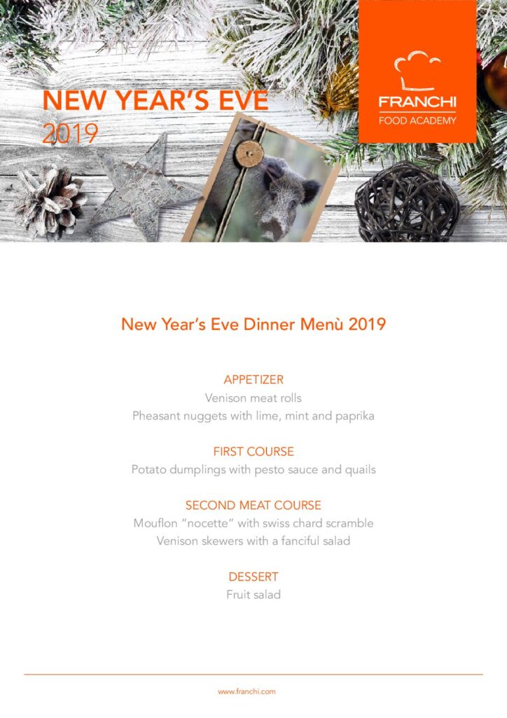 2019 Menu Natale